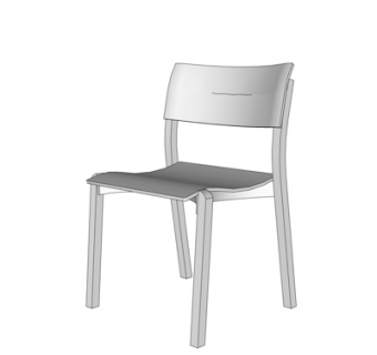 现代铁艺单椅su模型