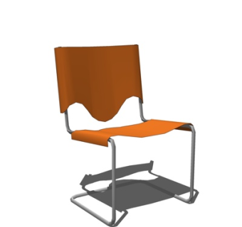 现代铁艺休闲椅su模型