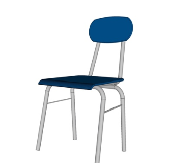 现代铁艺单椅su模型