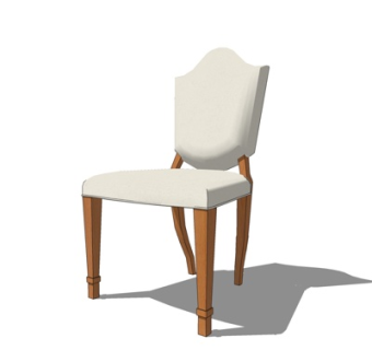现代布艺单椅su模型