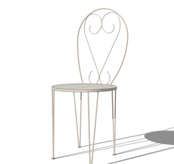 现代铁艺单椅su模型