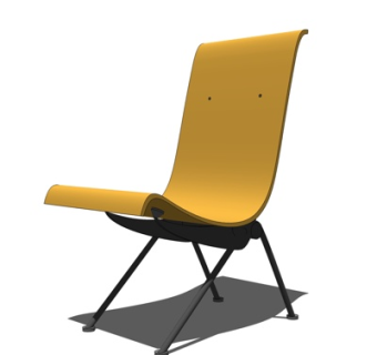 现代铁艺休闲椅su模型