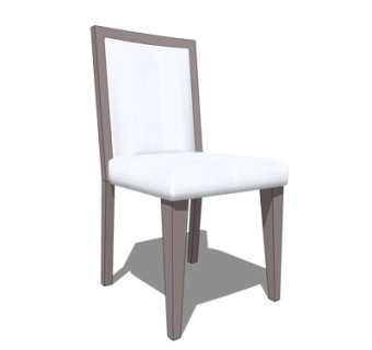 现代布艺单椅su模型