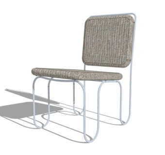 现代铁艺休闲椅su模型