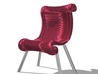 现代铁艺休闲椅su模型