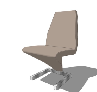 现代布艺休闲椅su模型