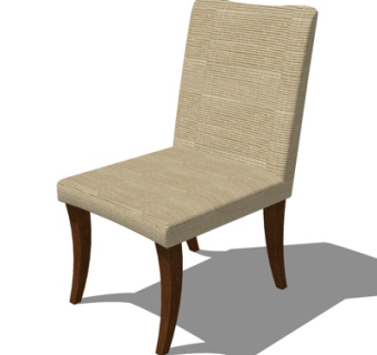 简欧布艺单椅su模型