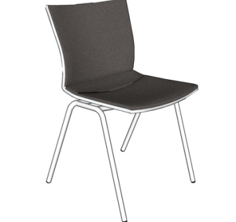 现代铁艺单椅su模型