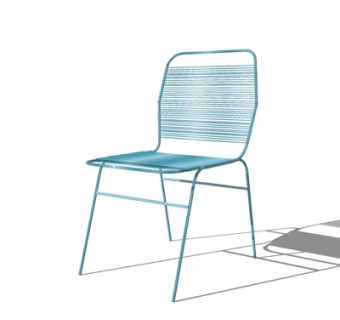 现代铁艺单椅su模型