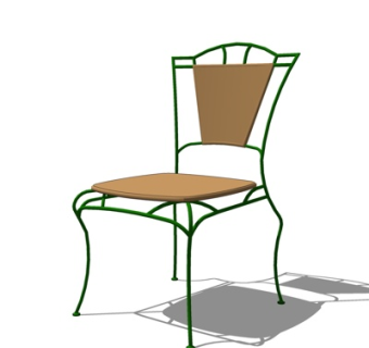 现代铁艺单椅su模型