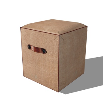 现代皮革凳子su模型