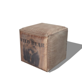 现代布艺凳子su模型