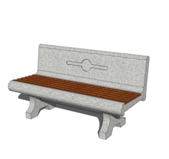 现代大理石户外椅su模型