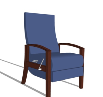 现代布艺休闲椅su模型