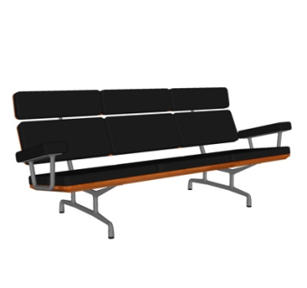 现代实木户外椅su模型