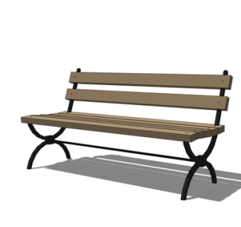 现代实木户外椅su模型