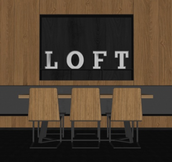 现代实木餐桌椅su模型