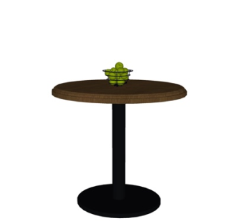 现代实木圆几su模型