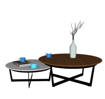 现代实木茶几su模型