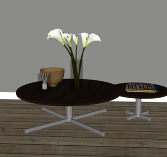 现代实木茶几su模型