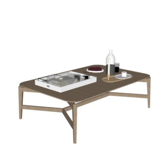 现代实木茶几su模型