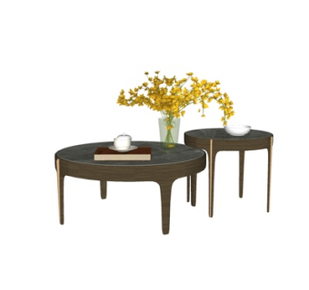 现代大理石茶几su模型