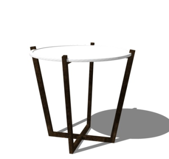 现代实木圆几su模型