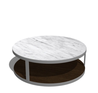 现代大理石茶几su模型