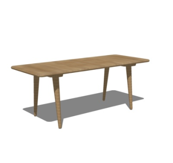 现代实木户外椅su模型