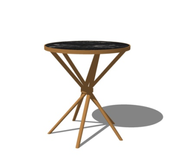 现代实木凳子su模型