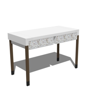 现代实木端景台su模型