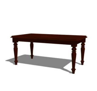 欧式实木茶几su模型