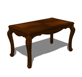 欧式实木茶几su模型