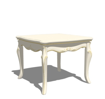 欧式实木茶几su模型