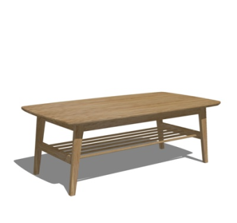 现代实木茶几su模型