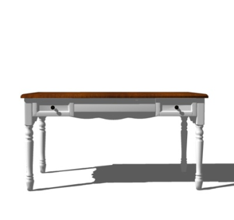 欧式实木端景台su模型