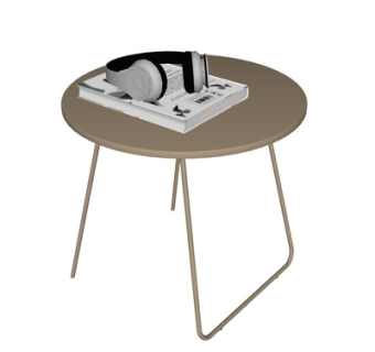 现代铁艺圆几su模型