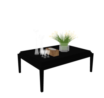 现代实木茶几su模型