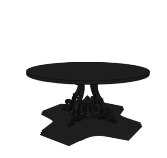 现代实木茶几su模型