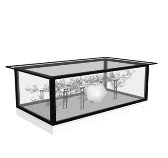 现代玻璃茶几su模型