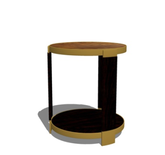 现代实木圆几su模型