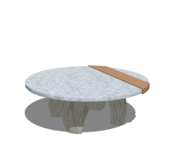 现代大理石茶几su模型