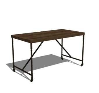 现代铁艺茶几su模型