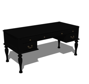 欧式实木边柜su模型