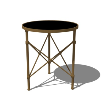 现代实木圆几su模型