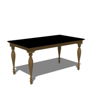 欧式实木茶几su模型