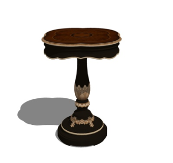 欧式雕花凳子su模型