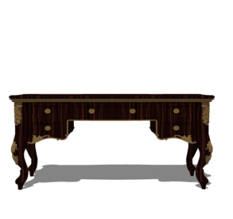 欧式实木边柜su模型