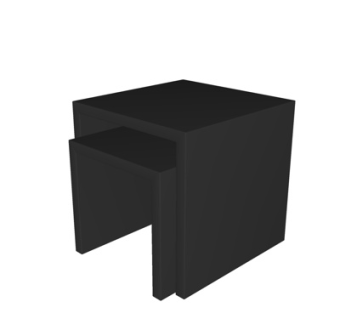 现代实木边几su模型