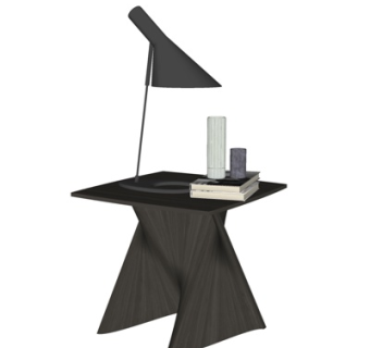 现代实木边几su模型